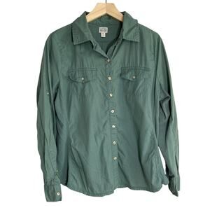 Converse One Star Women’s Button Down Shirt Cotton Sage Green XL